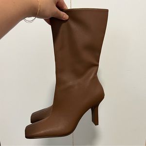 Oak & Fort brown square toe boots